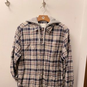 American eagle hooded flannel